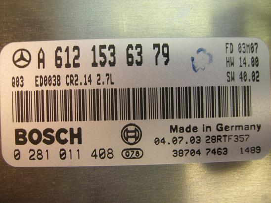 Блок управления двигателем Mercedes 6121536379
