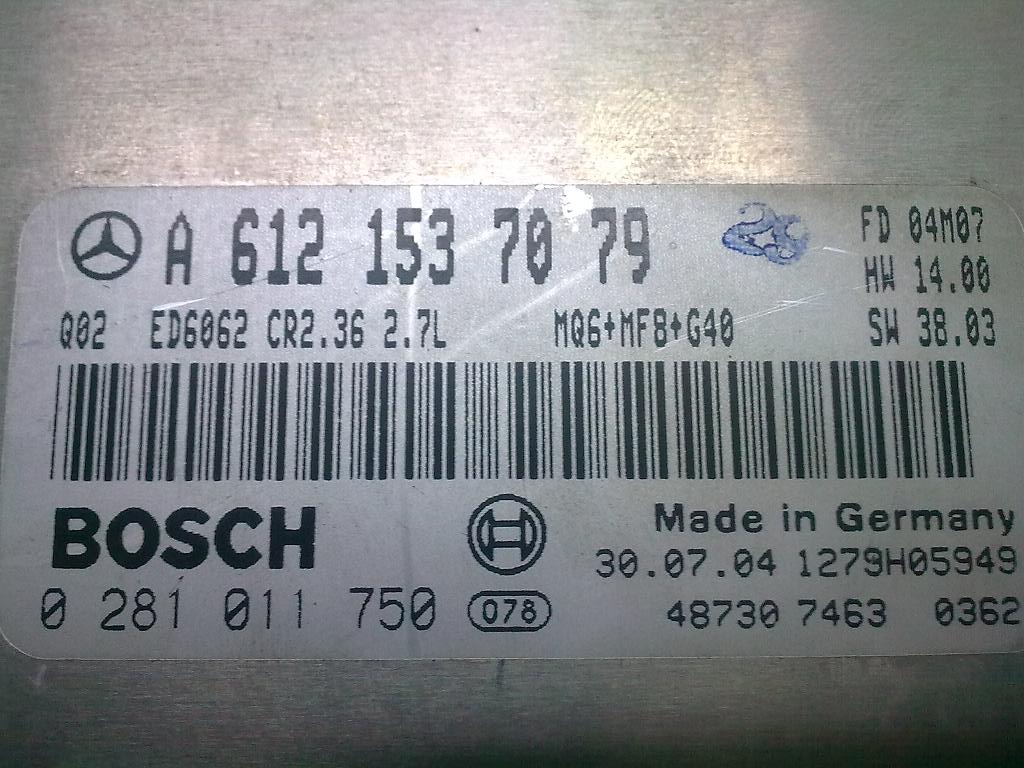 Блок управления двигателем Mercedes 6121537079