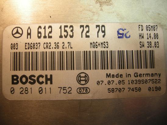 Блок управления двигателем Mercedes 6121537279