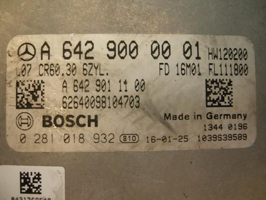 Блок управления двигателем Mercedes 6429000001