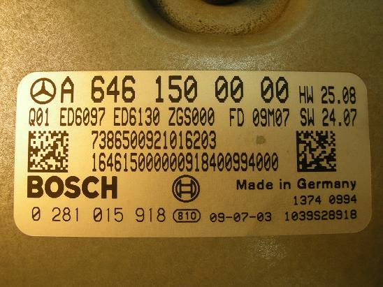 Блок управления двигателем (ECU) Mercedes 6461500000
