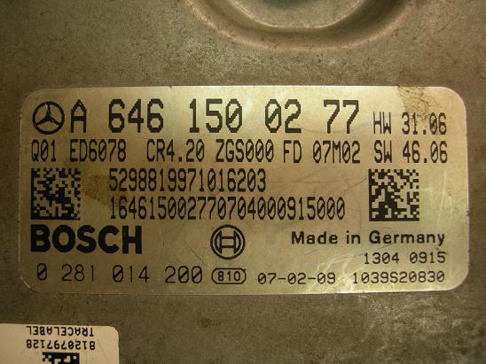 Блок управления двигателем Mercedes 6461500277