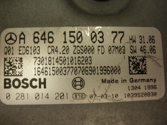 Блок управления двигателем Mercedes 6461500377