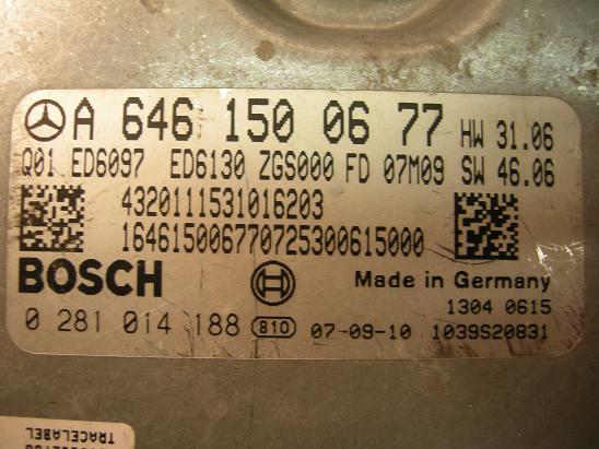 Блок управления двигателем Mercedes 6461500677