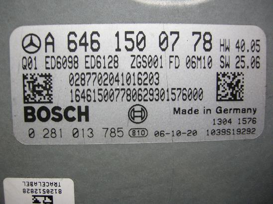 Блок управления двигателем Mercedes 6461500778