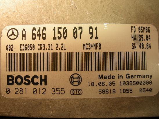 Блок управления двигателем Mercedes 6461500791