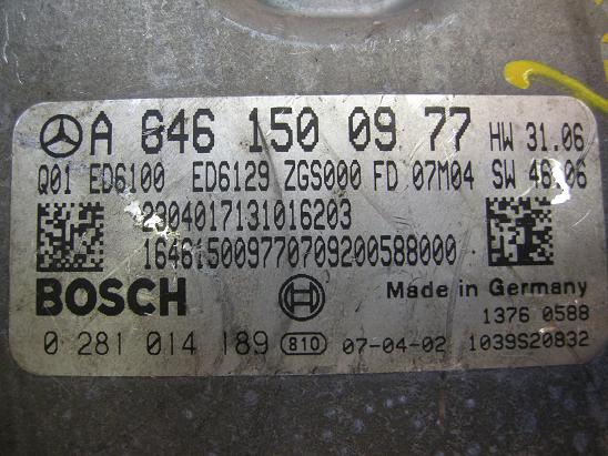 Блок управления двигателем Mercedes 6461500977