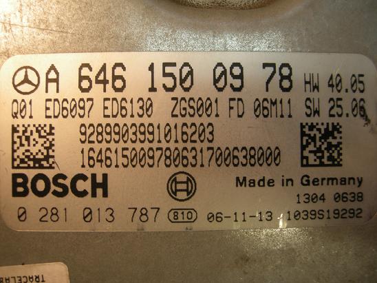 Блок управления двигателем Mercedes 6461500978