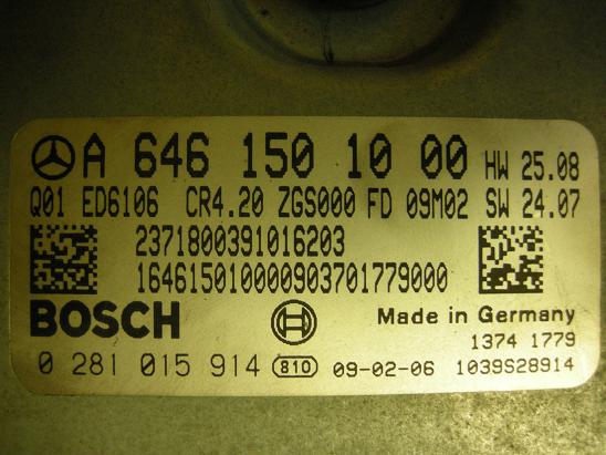 Блок управления двигателем Mercedes 6461501000