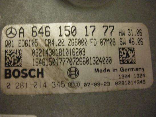 Блок управления двигателем Mercedes 6461501777