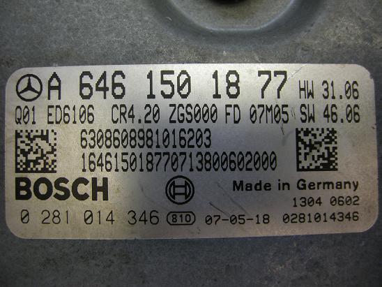 Блок управления двигателем Mercedes 6461501877