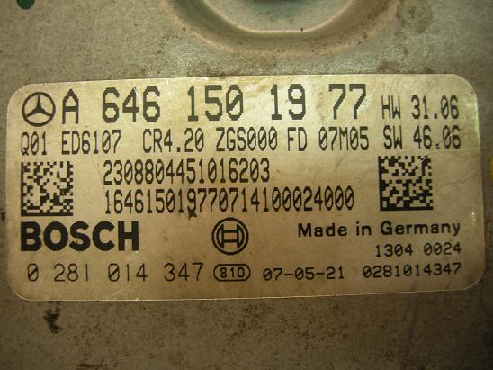 Блок управления двигателем Mercedes 6461501977