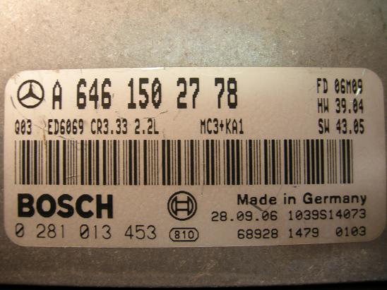 Блок управления двигателем Mercedes 6461502778