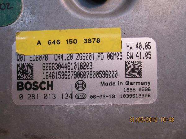 Блок управления двигателем Mercedes 6461503878