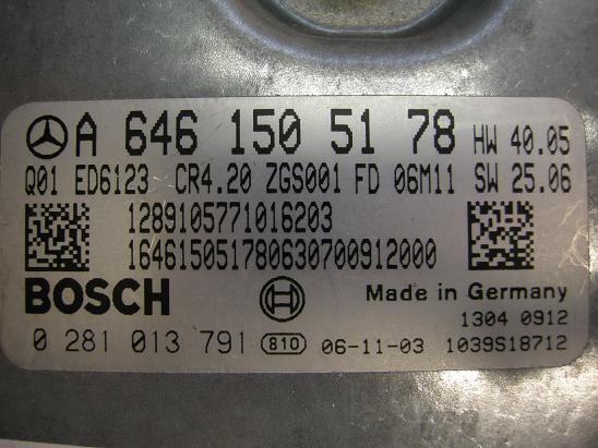 Блок управления двигателем Mercedes 6461505178