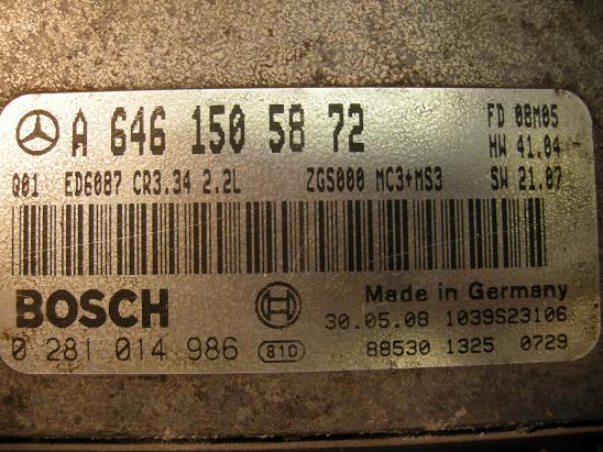 Блок управления двигателем Mercedes 6461505872