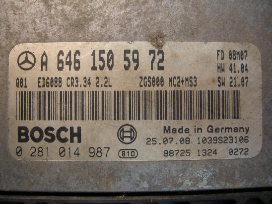 Блок управления двигателем Mercedes 6461505972