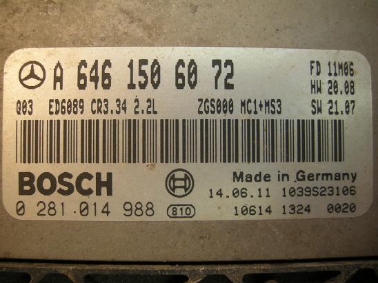 Блок управления двигателем (ECU) Mercedes 6461506072