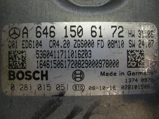 Блок управления двигателем Mercedes 6461506172