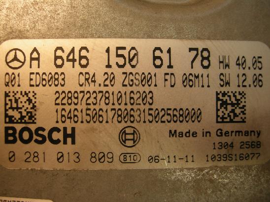 Блок управления двигателем Mercedes 6461506178