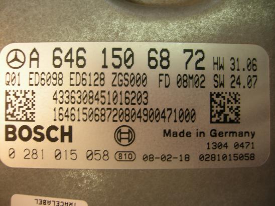 Блок управления двигателем Mercedes 6461506872