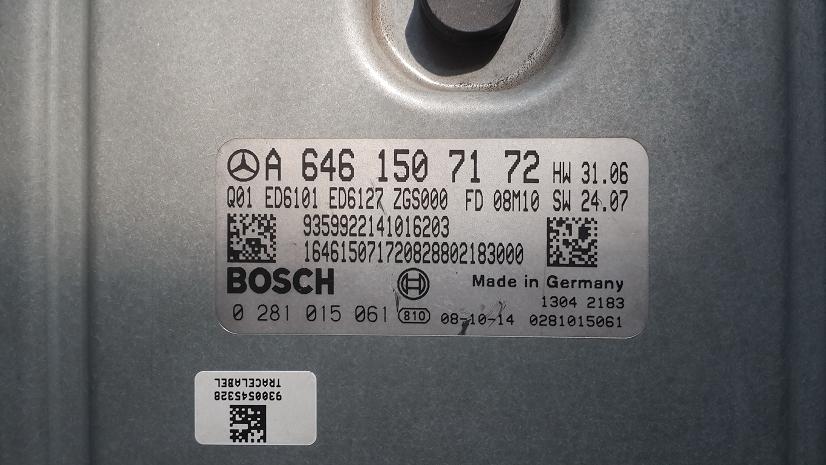Блок управления двигателем Mercedes 6461507172