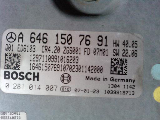 Блок управления двигателем Mercedes 6461507691