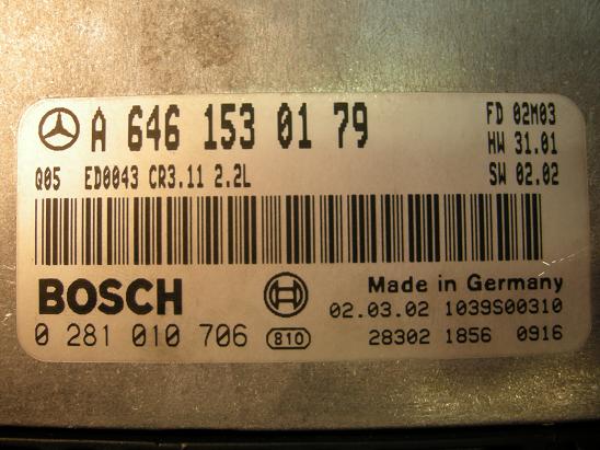 Блок управления двигателем Mercedes 6461530179