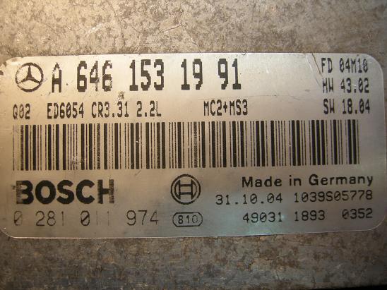 Блок управления двигателем (ECU) Mercedes 6461531991