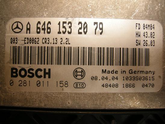 Блок управления двигателем (ECU)Mercedes 6461532079