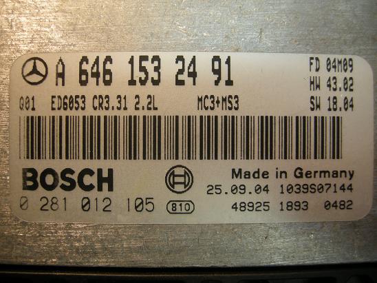 Блок управления двигателем Mercedes 6461532491