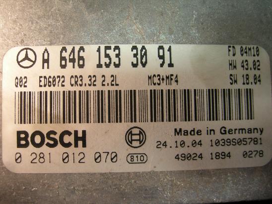 Блок управления двигателем Mercedes 6461533091