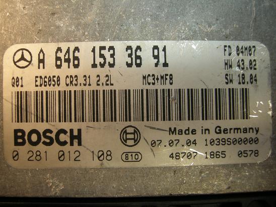 Блок управления двигателем Mercedes 6461533691