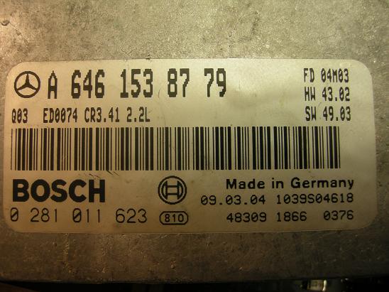 Блок управления двигателем Mercedes 6461538779