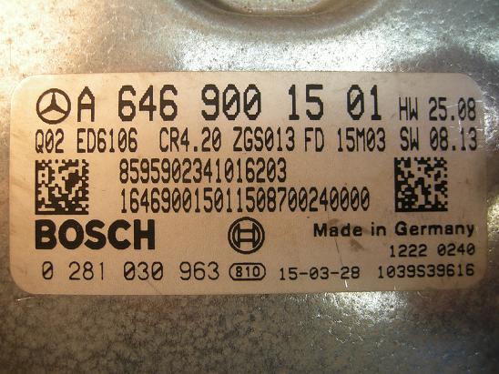 Блок управления двигателем Mercedes 6469001501