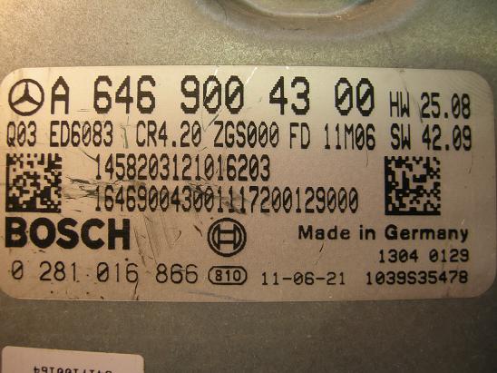 Блок управления двигателем Mercedes 6469004300