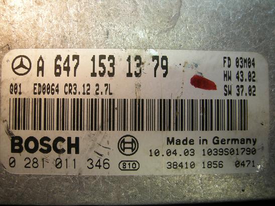 Блок управления двигателем Mercedes 6471531379