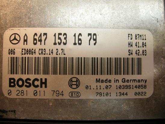 Блок управления двигателем (ECU) Mercedes 6471531679