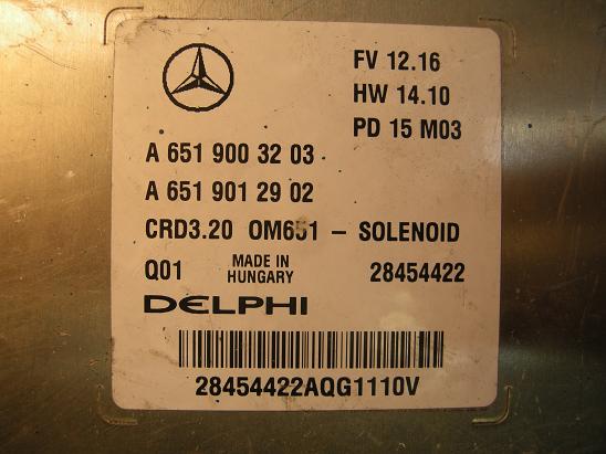 Блок управления двигателем (ECU) Mercedes 6519003203