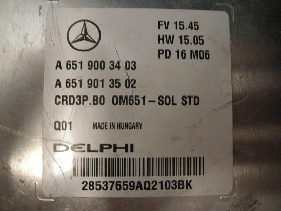 Блок управления двигателем Mercedes 6519013502
