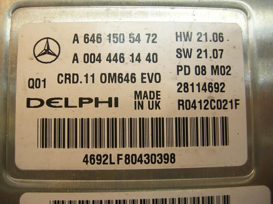 Блок управления двигателем (ECU) Mercedes 6641505472