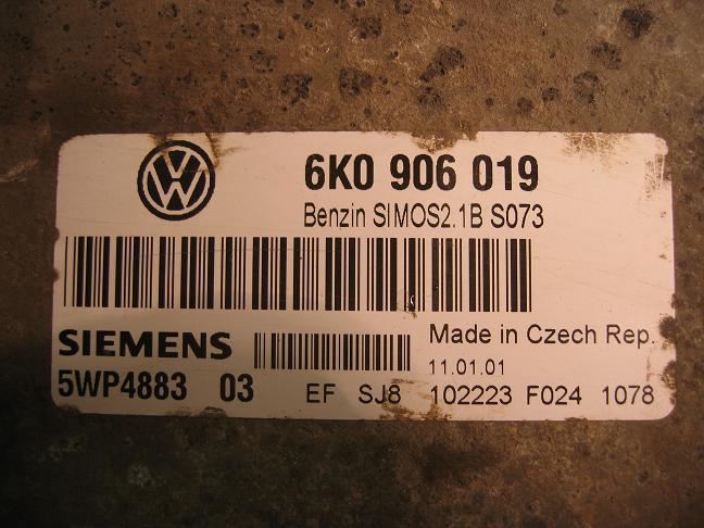 Блок управления двигателем AUDI, VW 6K0906019