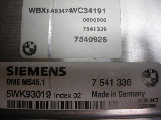 Блок управления двигателем BMW 7541336