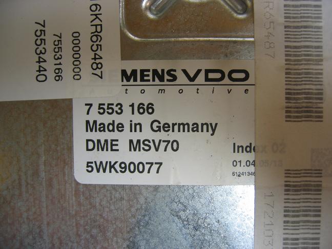 Блок управления двигателем BMW 7553166