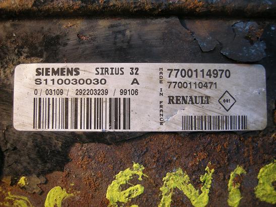 Блок управления двигателем Renault 7700114970