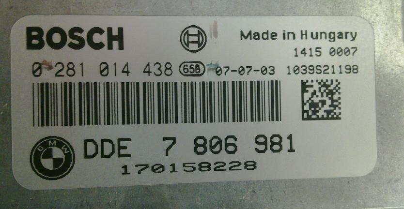 Блок управления двигателем BMW 7806981
