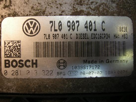 Блок управления двигателем (ECU) AUDI, VW 7L0907401C