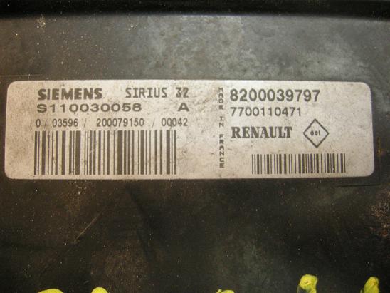 Блок управления двигателем Renault 8200039797