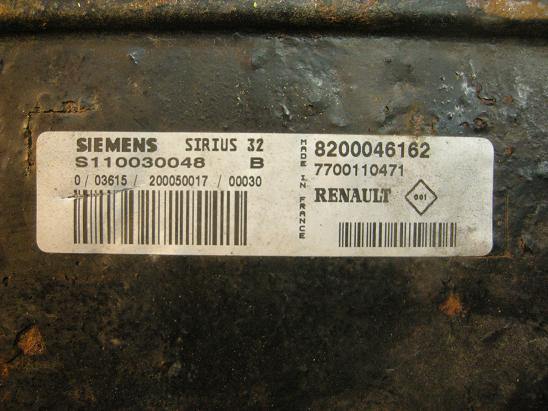 Блок управления двигателем Renault 8200046162