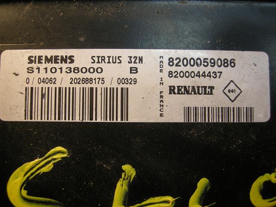 Блок управления двигателем Renault 8200059086